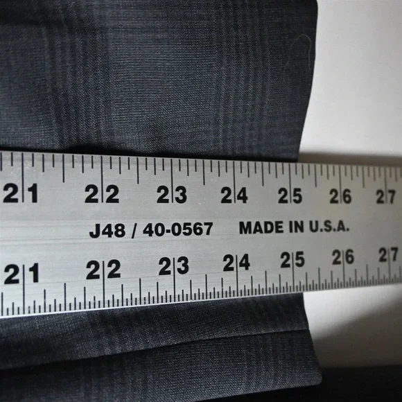 Hugo Boss 40R Gray Glenn Check Paolini/Movio‎ USA Made Sport Coat Suit Jacket
